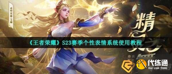 王者荣耀个性表情怎么用-S23赛季个性表情系统使用教程