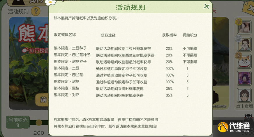 小森生活熊本熊限定物品及头像框获取攻略