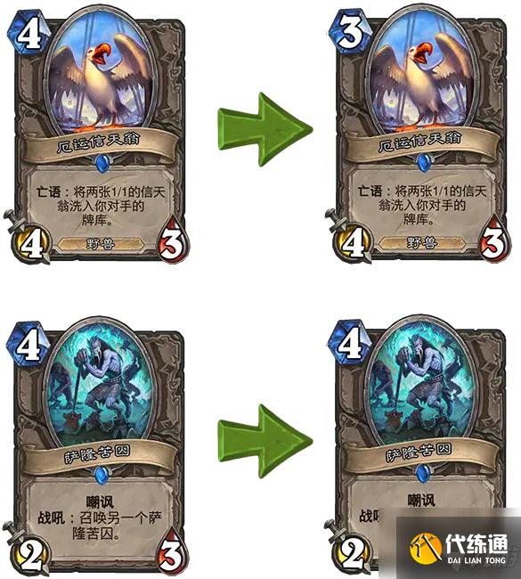 《炉石传说》20.0版本卡牌平衡性调整一览