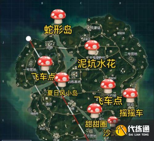 和平精英海岛打卡地点汇总