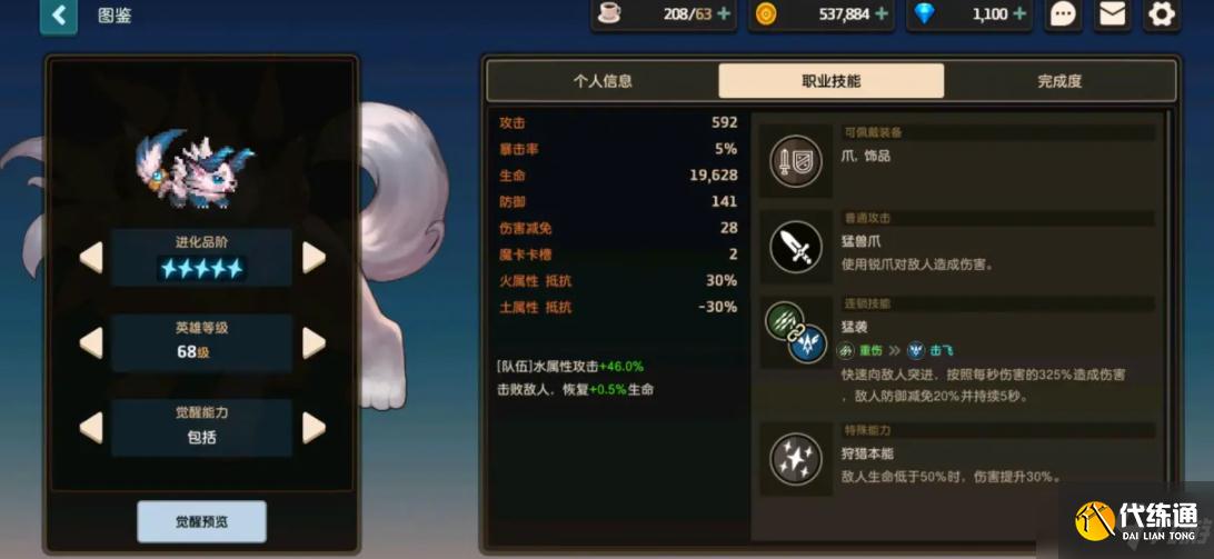 《坎公骑冠剑》白兽强度介绍