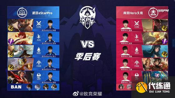 王者荣耀KPL：久哲BO7永远滴神！南京Hero久竞战胜武汉eStarPro