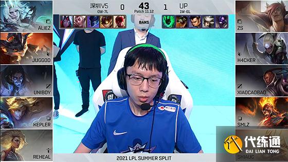 LOL-LPL：Smlz火男LPL赛区AD位首秀立奇功，UP 2:0送给V5八连败