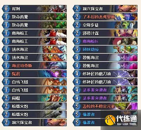 炉石传说狂野模式海军贼卡组推荐