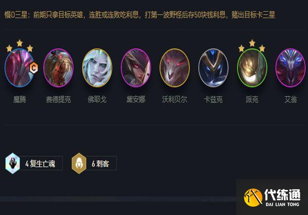 云顶之弈S5.5复生6刺阵容