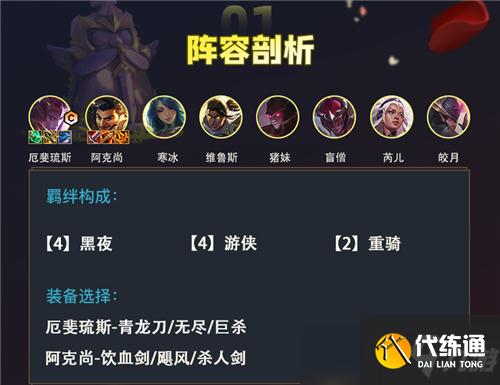 云顶之弈11.15版本阵容推荐：黑夜游侠强势崛起 阿克尚过于恐怖