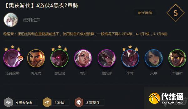 《云頂之弈》11.16版本黑夜游俠怎么玩