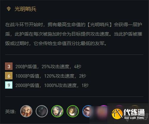 云頂之弈11.16新版本上分陣容推薦 光明哨兵盧錫安