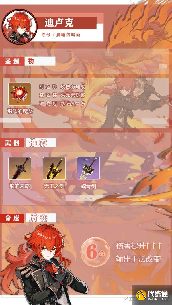 《原神》迪卢克装备推荐及输出手法讲解