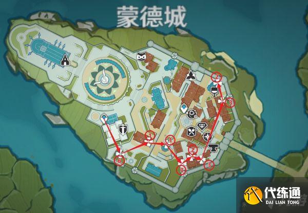 《原神》蒙德区域慕风蘑菇采集点位