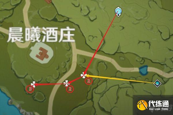 《原神》蒙德区域慕风蘑菇采集点位