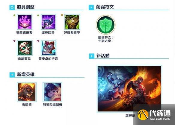 《英雄联盟手游》2.4B更新内容 2.4B版本平衡调整一览