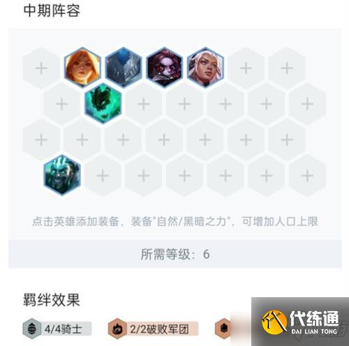 金铲铲之战6骑士天使阵容打法攻略