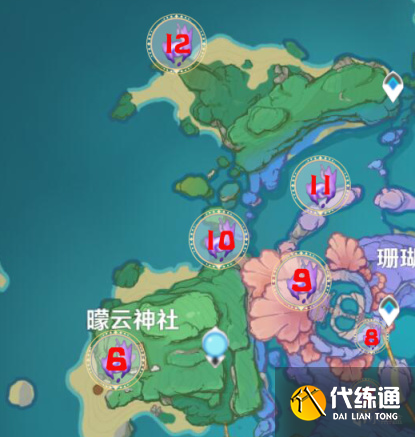 原神2.1海祇岛清籁岛雷神瞳分布位置大全 原神2.1雷神瞳全位置点位
