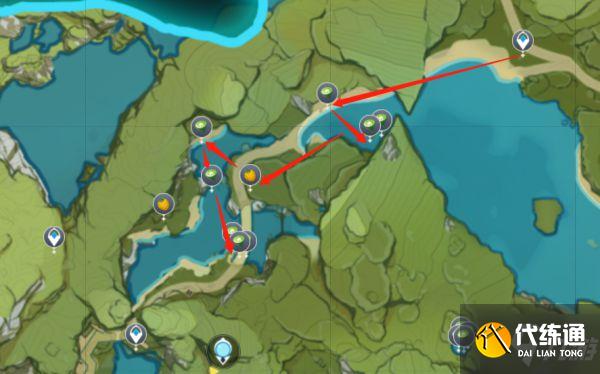 《原神》四方和平料理材料采集路线