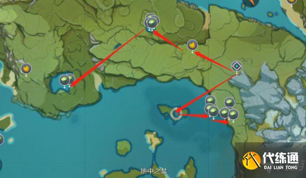 《原神》四方和平料理材料采集路线