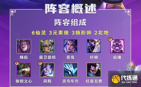 金铲铲之战仙灵换形师阵容搭配推荐
