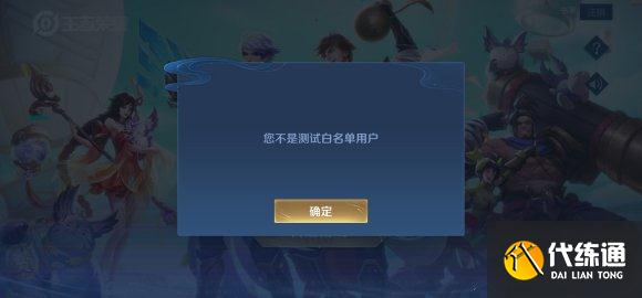 王者荣耀体验服不是白名单用户意思介绍