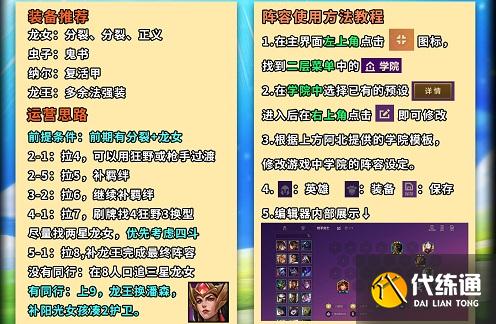 金铲铲之战狂野斗龙阵容玩法攻略