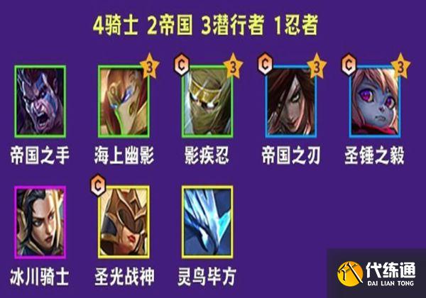 金铲铲之战骑士帝国潜行阵容 金铲铲之战骑士帝国潜行阵容