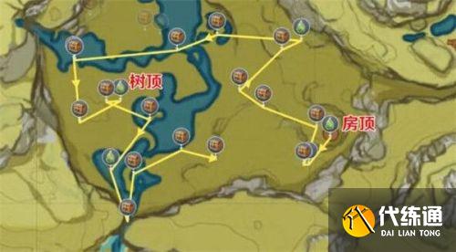 原神盤岩之路采集路线分享