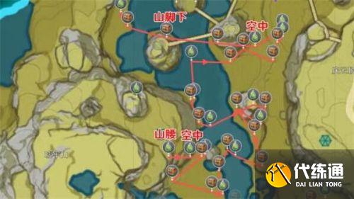 原神盤岩之路采集路线分享