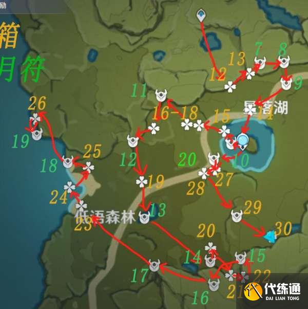 原神蒙德逐月符具体位置汇总介绍