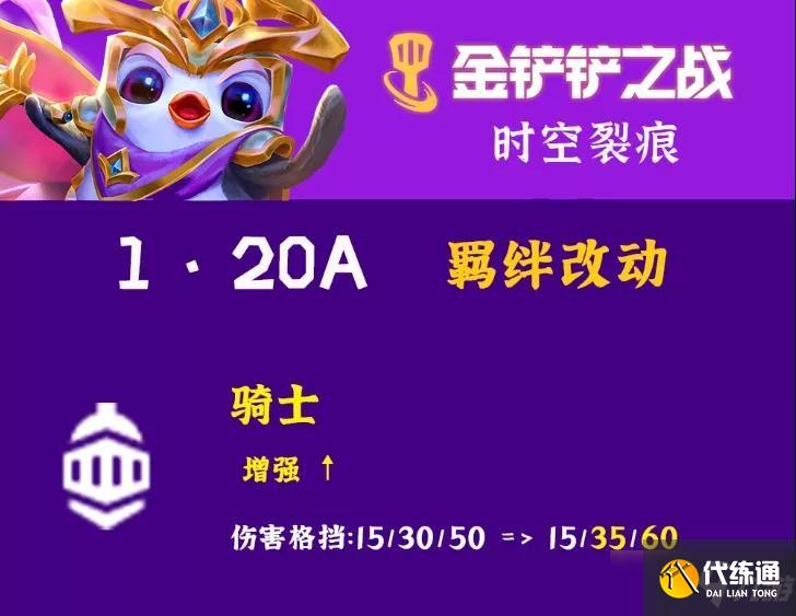 金铲铲之战1.20A更新内容汇总:1.20A版本时空裂痕大量强势主C削弱