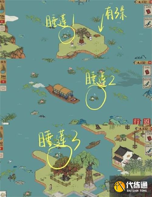 江南百景图长恨歌睡莲18朵在哪 长恨歌睡莲18朵位置介绍