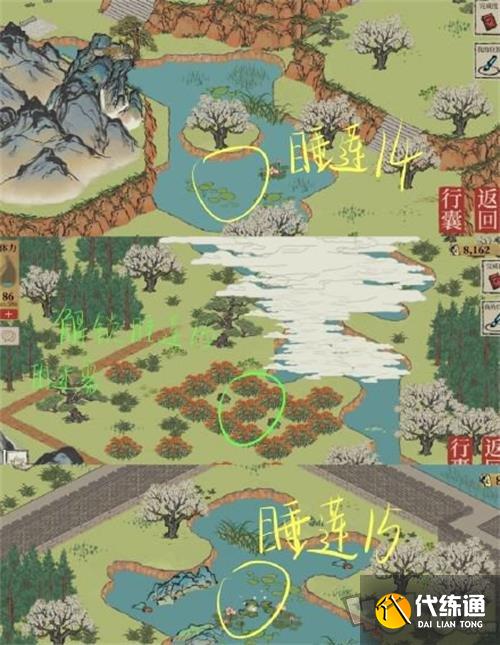 江南百景图长恨歌睡莲18朵在哪 长恨歌睡莲18朵位置介绍