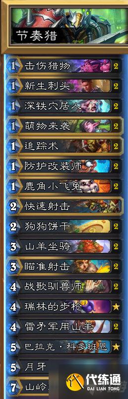 炉石传说奥特兰克节奏猎卡组怎么玩 奥特兰克节奏猎卡组攻略