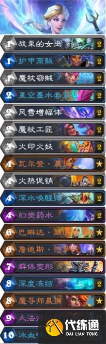 炉石传说奥特兰克的决裂卡组推荐