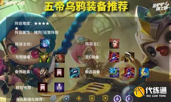 云頂之弈12.1五帝國烏鴉陣容裝備搭配