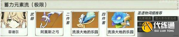 原神2.4版本菲谢尔蓄力元素流