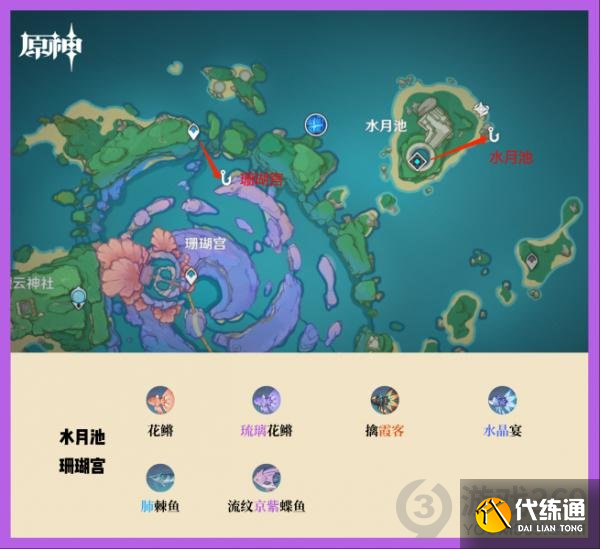 原神稻妻钓鱼点在哪 原神稻妻钓鱼点分布图