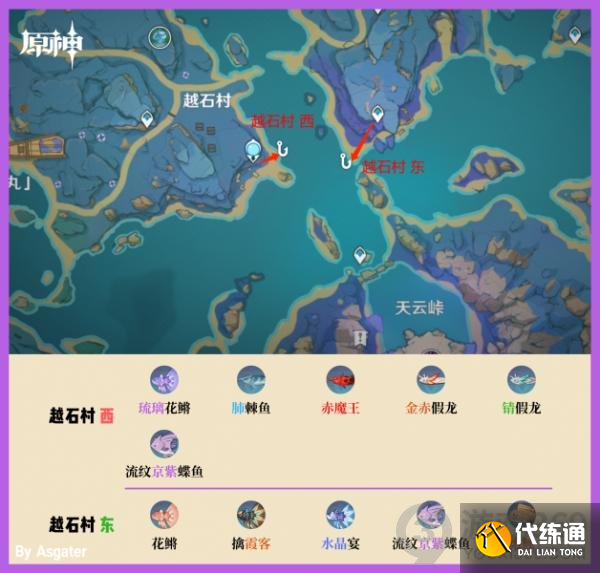原神稻妻钓鱼点在哪 原神稻妻钓鱼点分布图