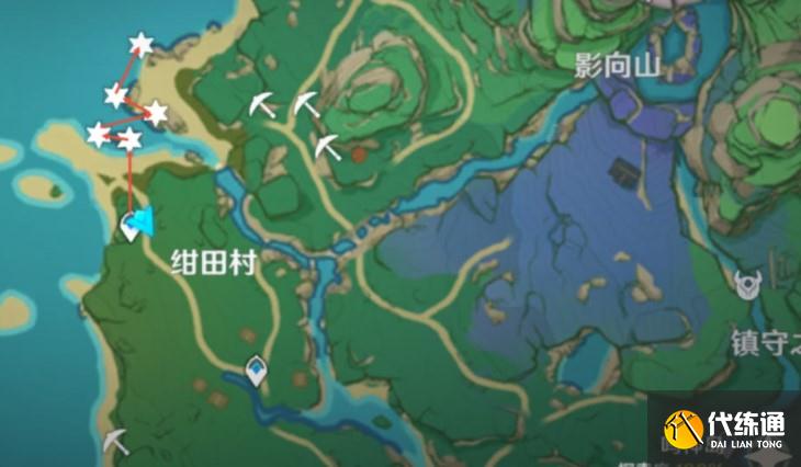 鸣神岛—绀田村旁锚点