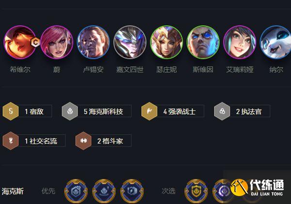 云顶之弈s6.5海克斯强袭希维尔阵容