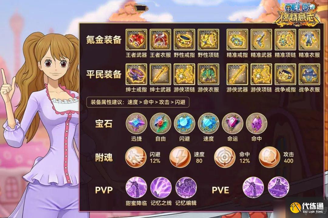 航海王燃烧意志布玲装备怎么搭配?