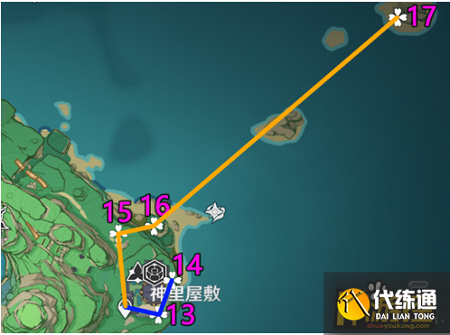 原神绯樱绣球采集路线图一览3.png 原神绯樱绣球采集路线图一览3.png