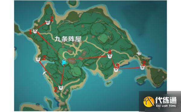 《原神》刀镡高效收集路线