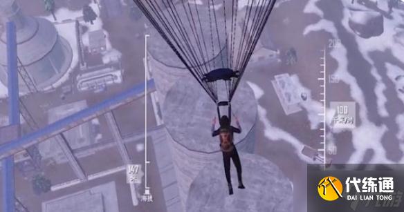 《和平精英》水泥厂的大圆柱上去方式分享