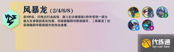 《云顶之弈》巨龙之境风暴龙羁绊效果详解