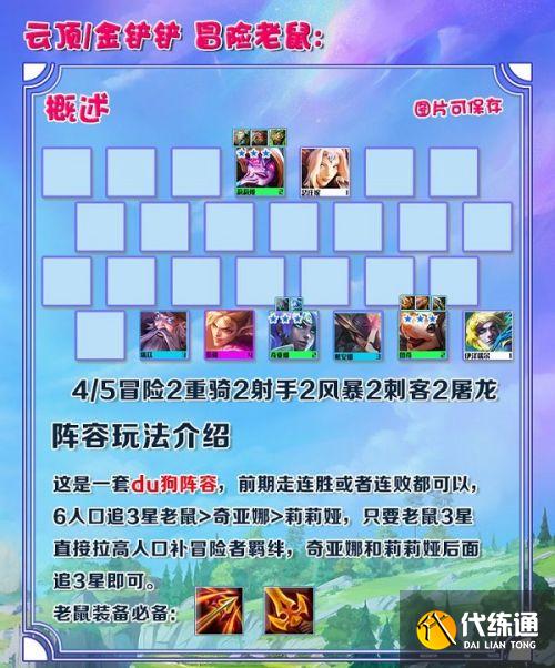 金铲铲之战巨龙之境冒险老鼠阵容怎么搭配