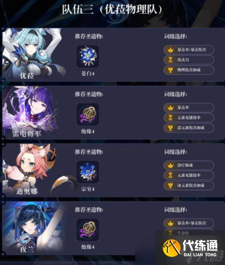 原神夜兰配队 夜兰阵容搭配推荐