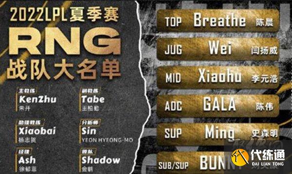 英雄联盟2022年LPL夏季赛 所有战队成员名单一览