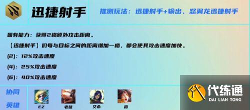 云顶之弈s7迅捷射手阵容怎么玩