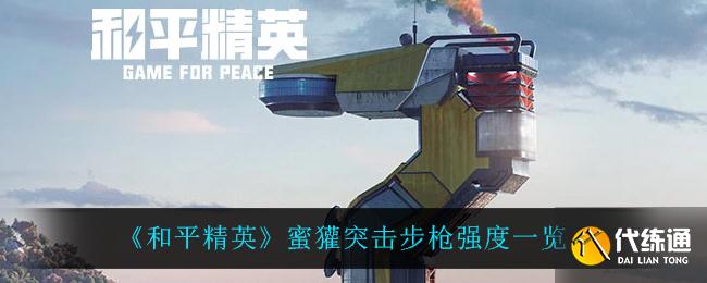 《和平精英》蜜獾突击步枪强度一览