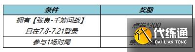 王者荣耀张良千筹问战返利活动一览