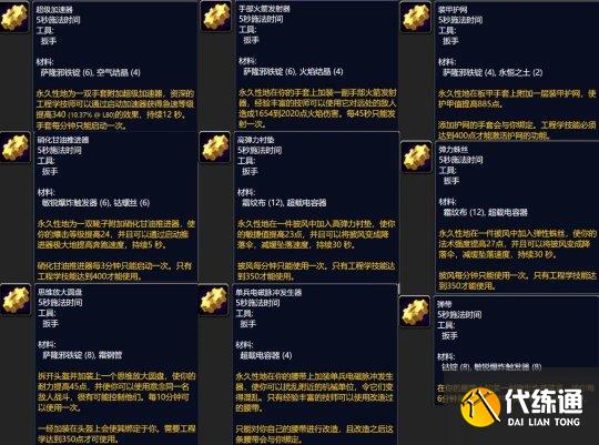 《魔兽世界》巫妖王之怒专业收益排行 《魔兽世界》巫妖王之怒专业收益排行